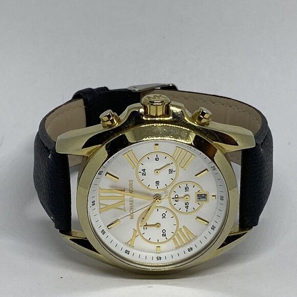 Michael Kors Bradshaw MK5743 Womens Black Leather Analog Dial Quartz Watch EY560 - Picture 7 of 12